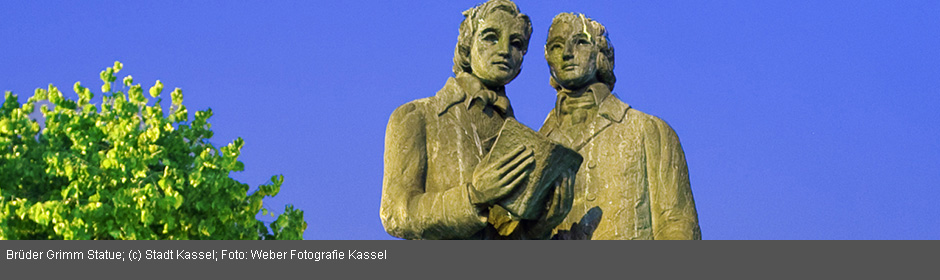 Brüder Grimm Statue, (c) Stadt Kassel; Foto: Weber Fotografie Kassel